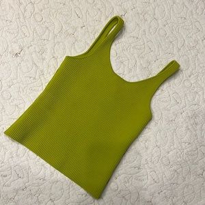 LINE AND DOT Knit green tank top, S